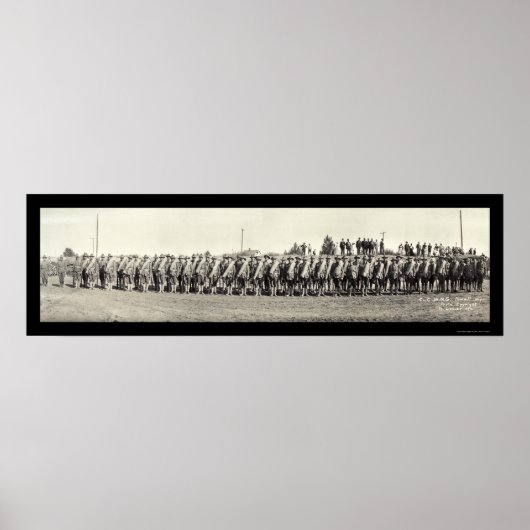 Powell WY Soldiers Foto 1916 Poster (Vorne)