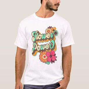 Power 60er 70er Hippie Retro T-Shirt