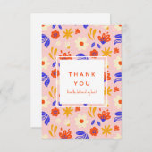 Power abstrakt Blume Dankeskarte (Vorne/Hinten)