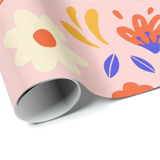 Power abstrakt Blume Geschenkpapier (Rolleneckpunkt)