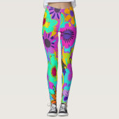 Power abstrakt Blume Leggings (Vorderseite)