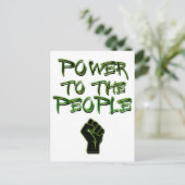 Power an das Volk! Postkarte (Stehend Vorderseite)
