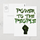 Power an das Volk! Postkarte (Vorne/Hinten)