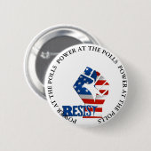 Power an den Abstimmungen widerstehen Trumpfknopf Button (Vorne & Hinten)