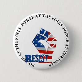 Power an den Abstimmungen widerstehen Trumpfknopf Button