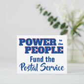 Power an den People Fund Post Office Template Postkarte (Stehend Vorderseite)