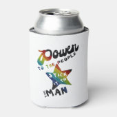 Power an die Menschen (Retro Rainbow Patch) Dosenkühler (Kanne Vorderseite)
