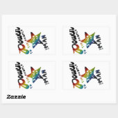 Power an die Menschen (Retro Rainbow Patch) Rechteckiger Aufkleber (Blatt)