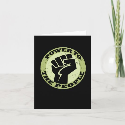 Power an die Vintagen Karte (Vorderseite)