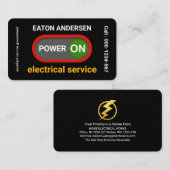 Power an Schaltnetzverkabelung Visitenkarte (Vorne/Hinten)