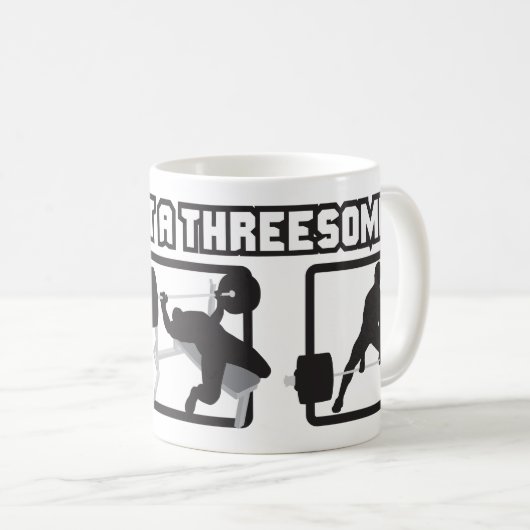 "Power-anhebende" - Hocke, Bank, Deadlift Kaffeetasse (VorderseiteRechts)