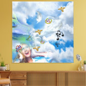 Power Art Canvas Print Leinwanddruck (Insitu (Wohnzimmer))