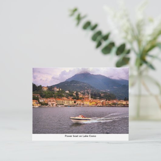 Power auf dem Comer See Postkarte (Stehend Vorderseite)