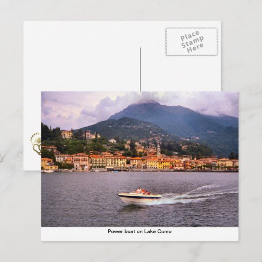 Power auf dem Comer See Postkarte (Vorne/Hinten)