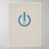 Power auf minimalistisches Plakat (Vorne)