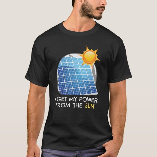 Power aus der Sonnenfotovoltaie T-Shirt (Vorderseite)