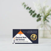 Power-Ausfall Elektrische Glühbirne Visitenkarte (Stehend Vorderseite)