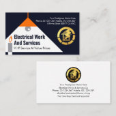 Power-Ausfall Elektrische Glühbirne Visitenkarte (Vorne/Hinten)