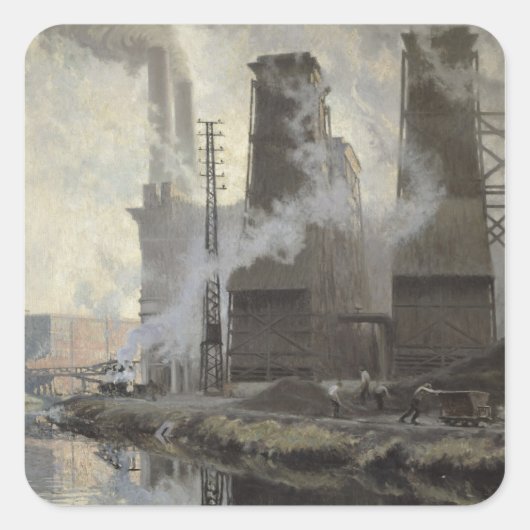 Power-Bahnhof Croix-Wasquehal Quadratischer Aufkleber (Vorderseite)