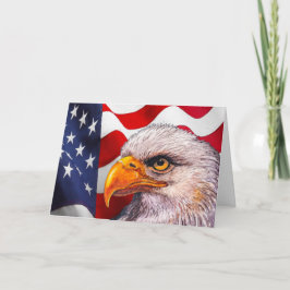 Power Bald Eagle Holiday Card Karte