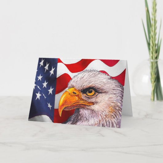 Power Bald Eagle Holiday Card Karte (Vorderseite)