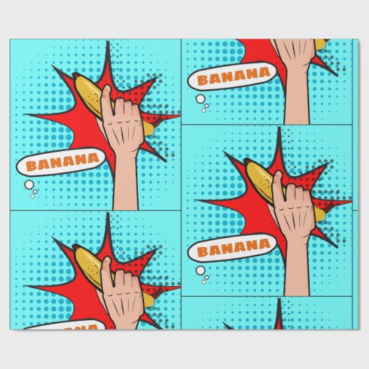 Power Banana Geschenkpapier (Flach)