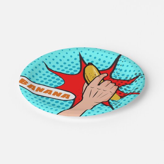 Power Banana Pappteller (Schrägansicht)
