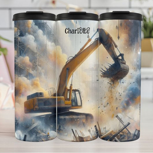 Power: Bauen, Staub, Himmel Thermosbecher