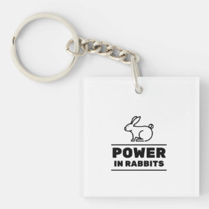 Power bei Kaninchen Schlüsselanhänger