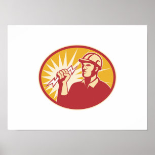 Power-Blitz für Elektro-Arbeiter Poster