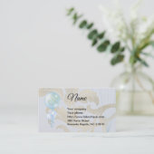 Power Blue Balloons Business Card Visitenkarte (Stehend Vorderseite)