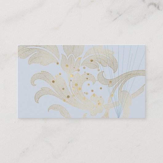 Power Blue Balloons Business Card Visitenkarte (Rückseite)