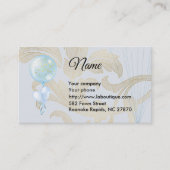 Power Blue Balloons Business Card Visitenkarte (Vorderseite)