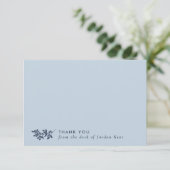 Power Blue Branch Vielen Dank vom Schreibtisch von Dankeskarte (Stehend Vorderseite)