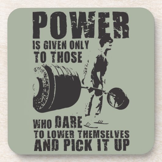 POWER - BODYBUILDING MOTIVIEREND UNTERSETZER (Vorderseite)