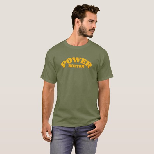 Power Bottom im Retro-Stil T-Shirt (Vorne ganz)