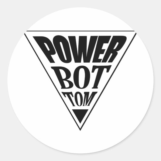 POWER-BOTTOM-PREIS RUNDER AUFKLEBER (Vorderseite)