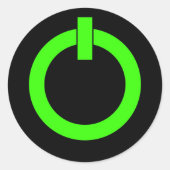 Power Button Round Stickers (Vorderseite)