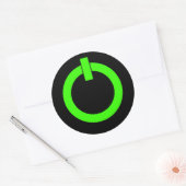 Power Button Round Stickers (Umschlag)