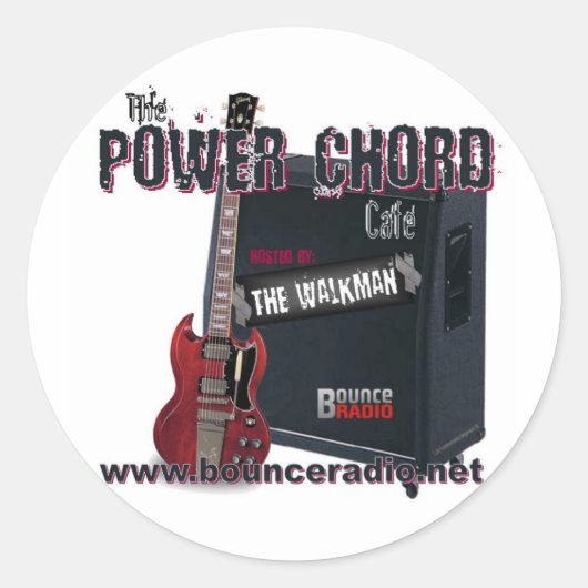 Power Chord Cafe Stickers (Vorderseite)