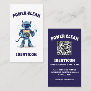 Power Clean mit QR-Code Visitenkarte