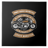 Power Cruiser Motorrad-Geschwindigkeitsmonster Fliese (Vorderseite)