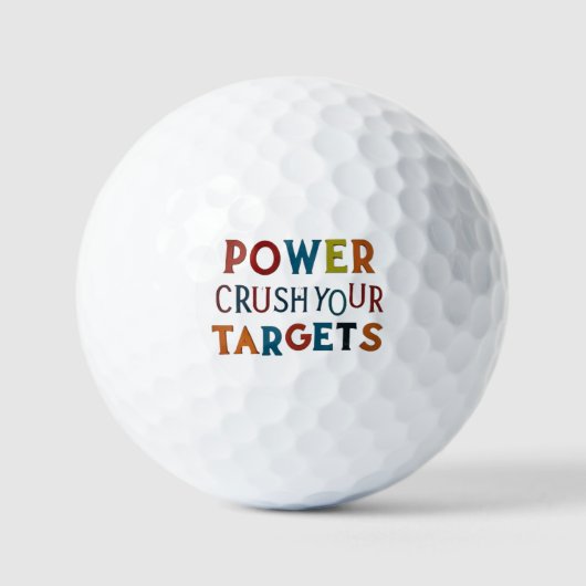 "Power Crush Your Targets: Golf Ball Edition" (Vorderseite)