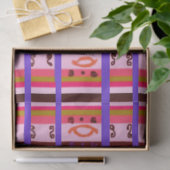 Power Curvy kariert rosa Seidenpapier (Geschenk)