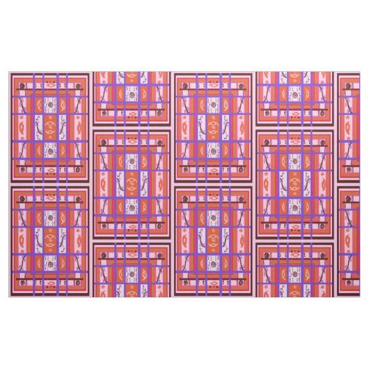 Power Curvy kariert rosa Stoff (Yard (91,4 cm))