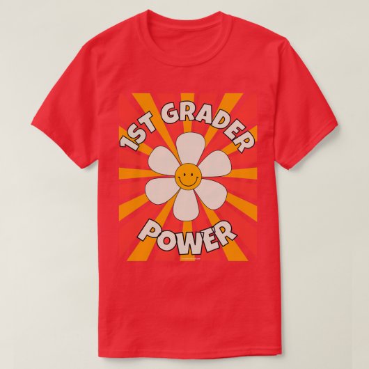 Power der 1. Klasse Zurück zur Schullehrerin T-Shirt (Design vorne)