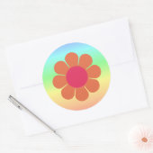 Power der 70er Blume Runder Aufkleber (Umschlag)