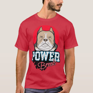 Power der amerikanischen Bully Fawn and White Colo T-Shirt