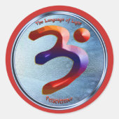 Power der Beharrlichkeit Runder Aufkleber (Vorderseite)