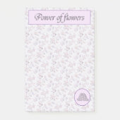 Power der Blume (A-Z) Sammelmonogramm A Post-it Klebezettel (Vorderseite)